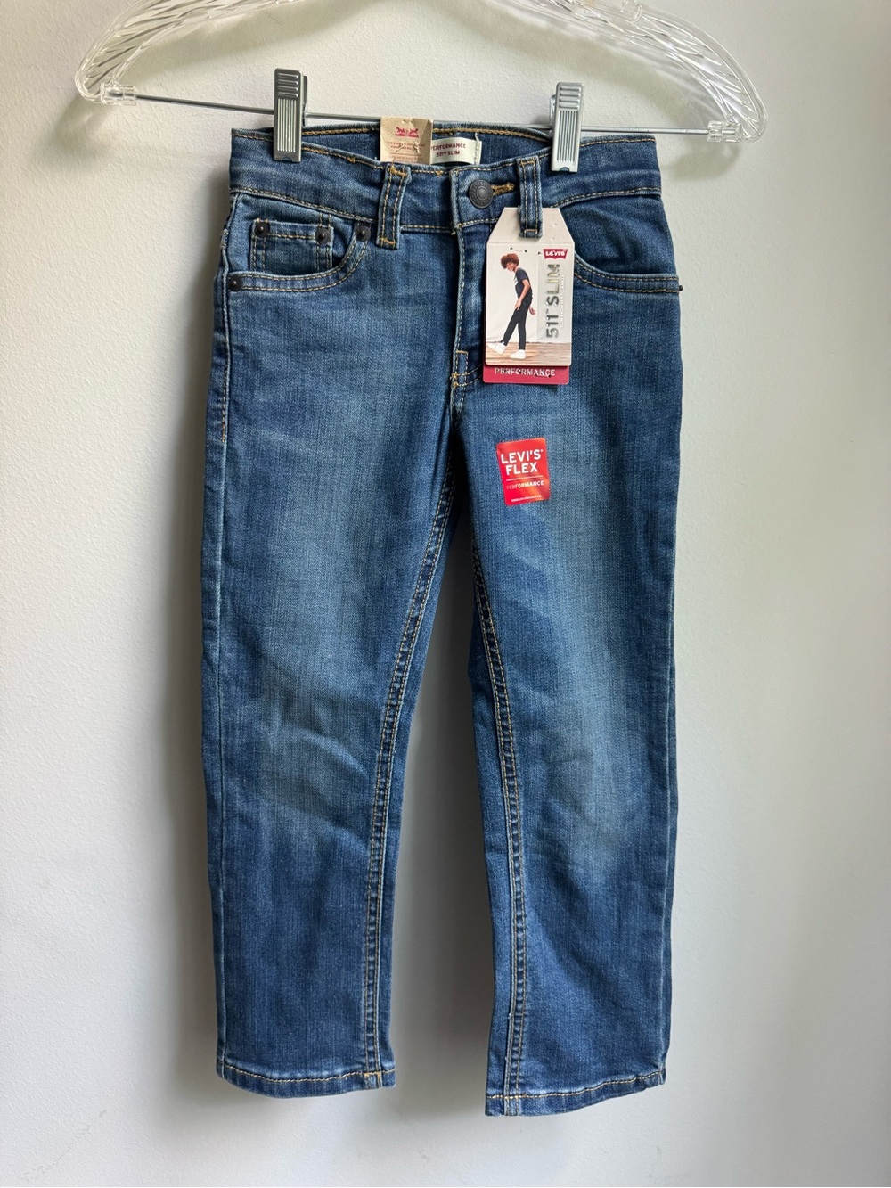 Levi's Blue 511 Slim Jeans - Comfortable Stretch NWT size boys 5 school class
